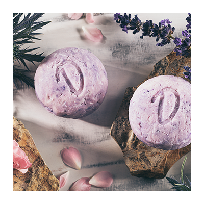 Duschkind festes Shampoo Lavendel-Rose mit Klettenwurzelöl - verführerischer Duft mit natürlichen Inhalten - Duschkind Lavendel-Rose natürliche Inhalte gesundheitsfördernde Wirkung bio Natur sulfatfrei