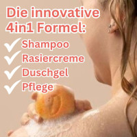 Duschkind festes Herz Shampoo Granatapfel mit Rizinus&ouml;l f&uuml;r trockenes und strapaziertes Haar geeignet, mit unserer 4in1 Formel, 56 g in der Holzdose